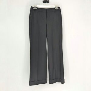 Loft Julie Wide Leg Cuff Hem Trouser Black 2P Business casual classic preppy